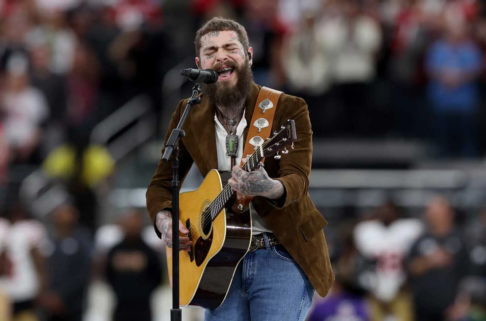 concert - Post Malone en concert au Super Bowl LIX à la Nouvelle-Orléans