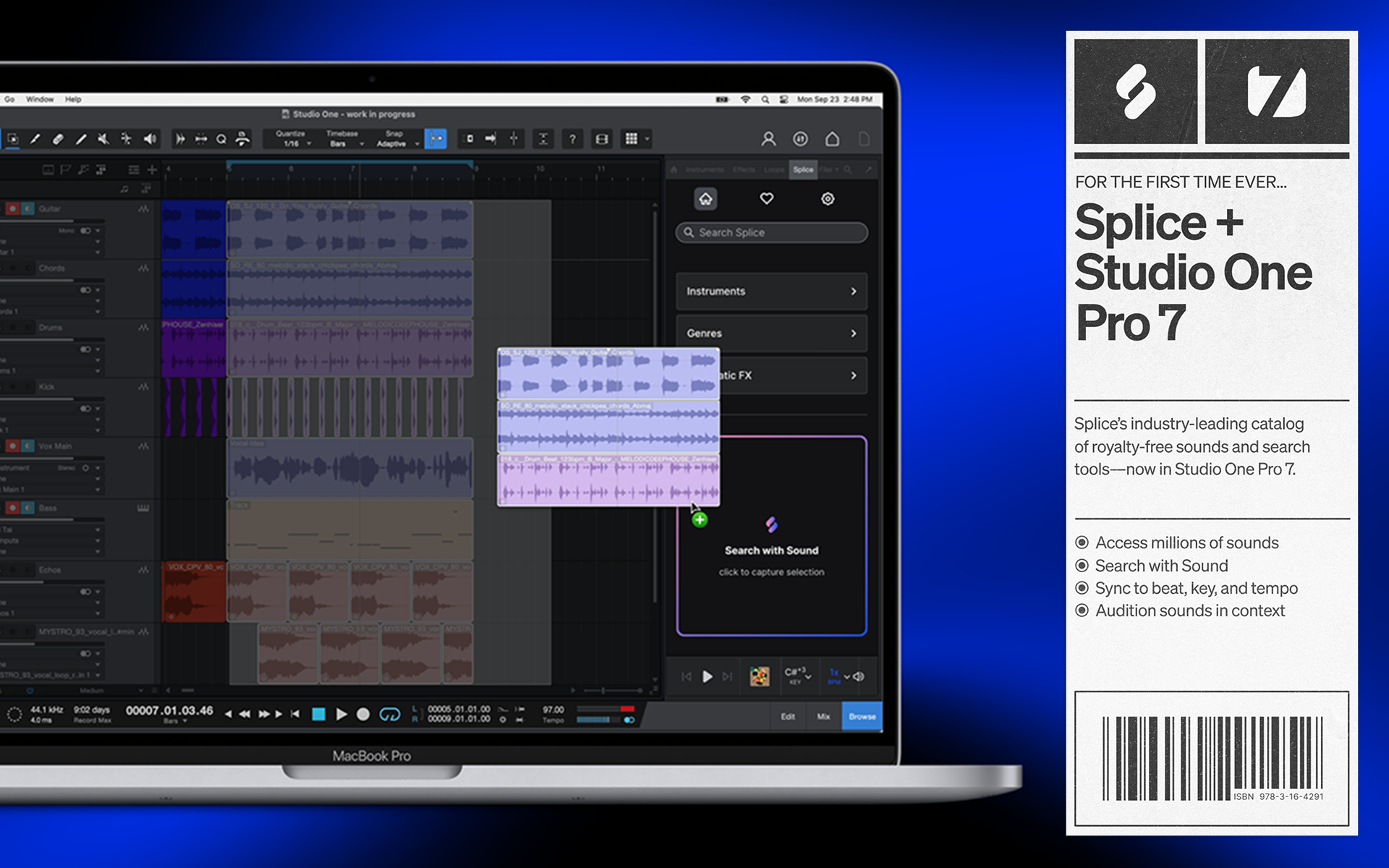 Studio - Splice Intégré dans Studio One Pro 7