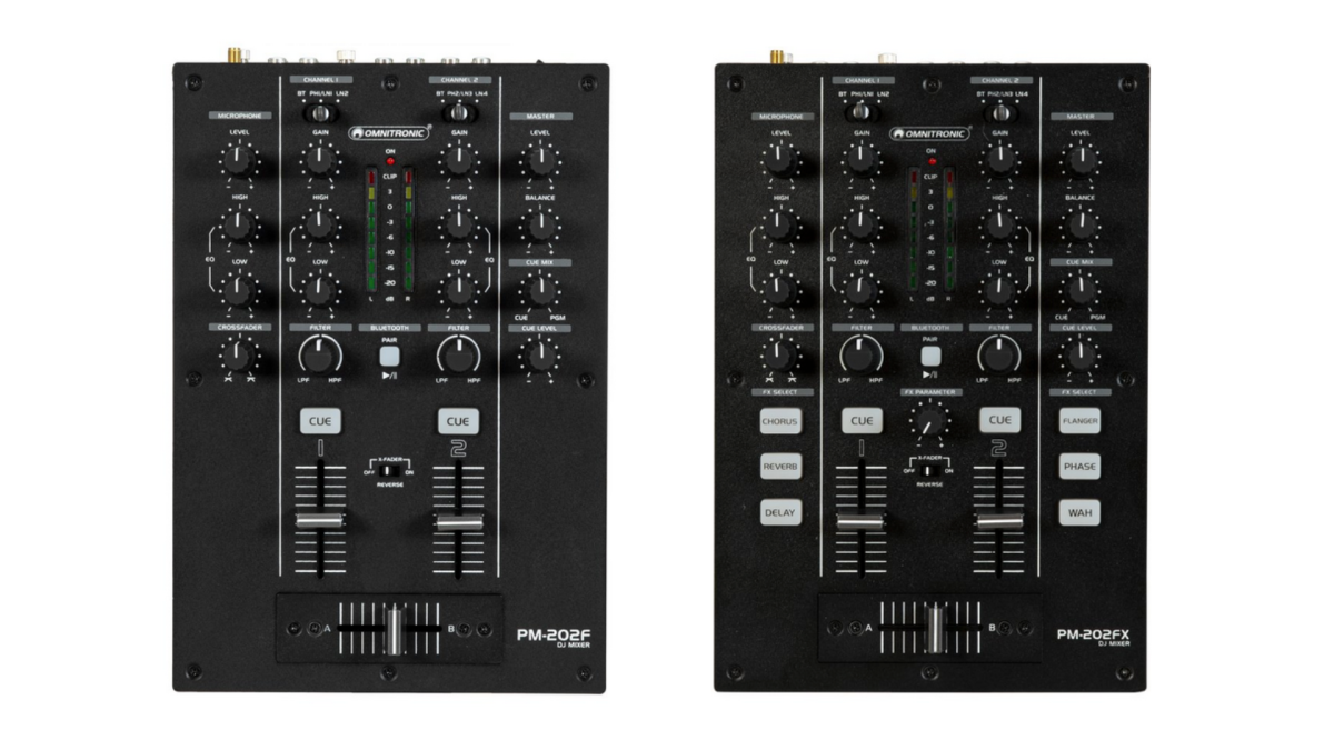 consoles - Découvrez les nouvelles consoles DJ PM-202F et PM-202FX par Omnitronic