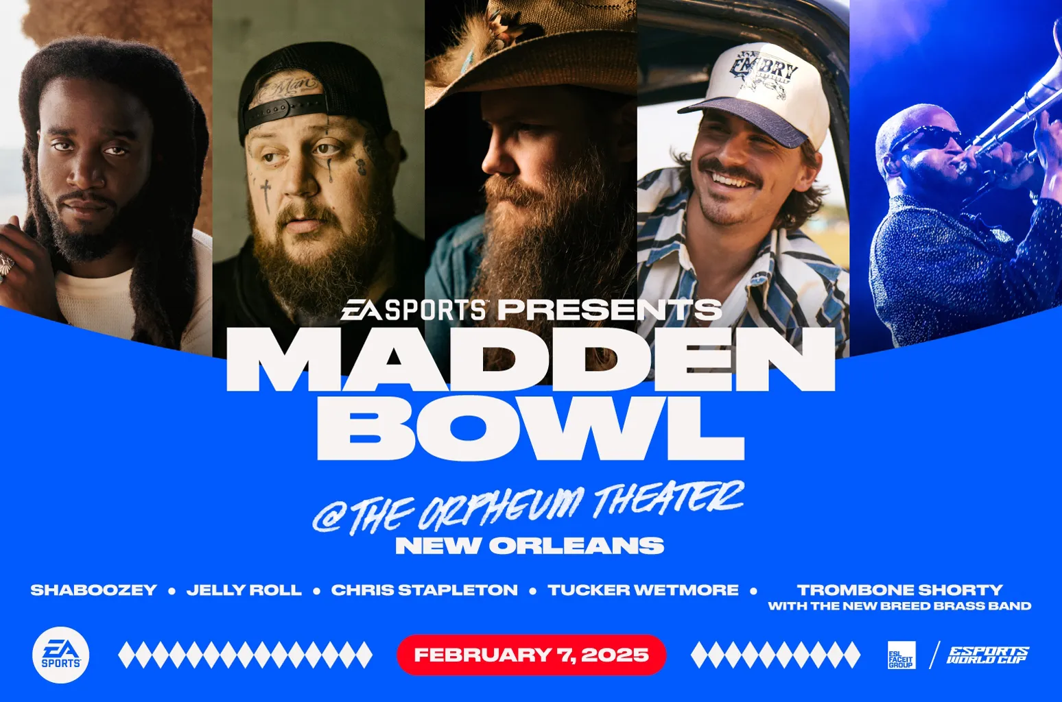 concert - Jelly Roll, Shaboozey, Chris Stapleton et Tucker Wetmore en concert au Madden Bowl d'EA Sports