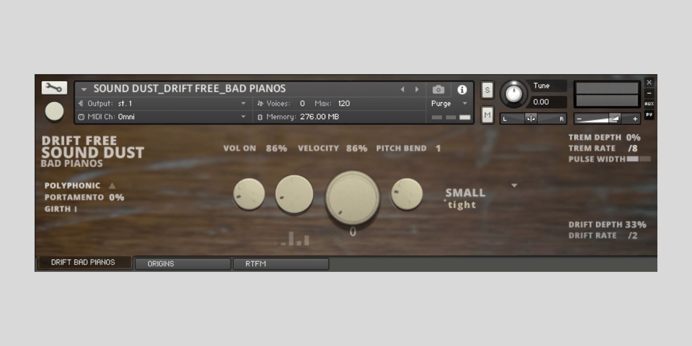 Pianos - Sound Dust lance Drift Free - Bad Pianos, un piano wonky-tonk gratuit pour Kontakt