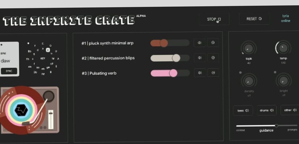 création - L'Infinite Crate (alpha) : La création musicale générée par l'IA de Lyria Realtime dans votre DAW