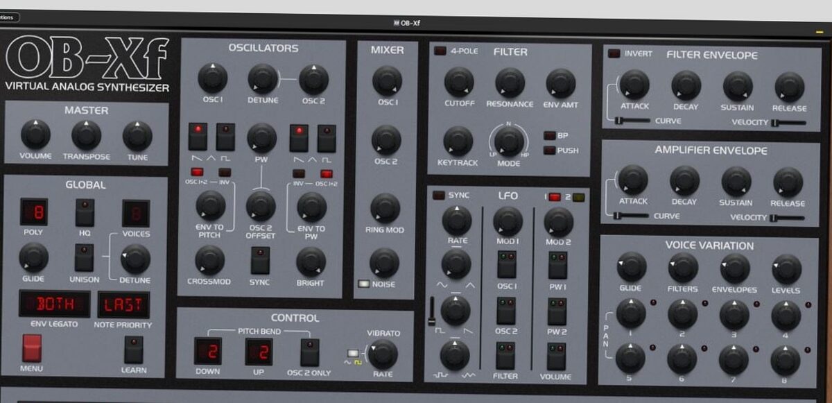 Synthétiseur - Surge Synth Team Ob-xf : Une Poursuite Du Projet Synthétiseur Ob-xd Gratuit Et Open-source