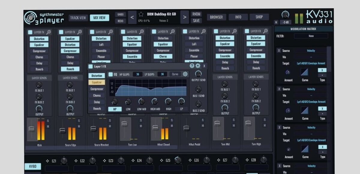 Synthmaster - Kv331 Audio lance Synthmaster 3 Free Player avec 500 presets d'usine