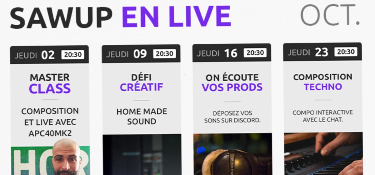 Programme - Sawup En Direct : Le Programme d'Octobre