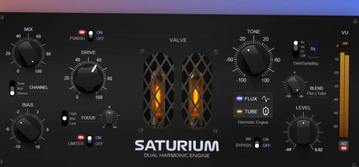 saturation - 2b Played Music : Lance Saturium, un plug-in de saturation harmonique à double moteur