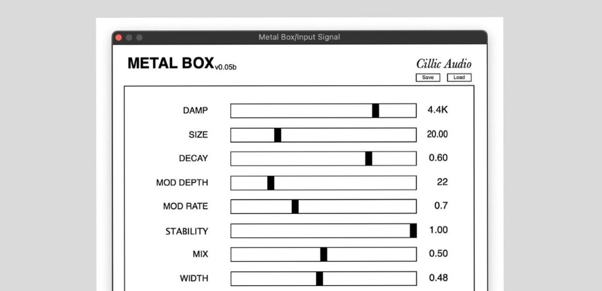 réverbération - Cillic Audio lance Metal Box Lite, un effet de réverbération unique et gratuit pour macOS et Windows