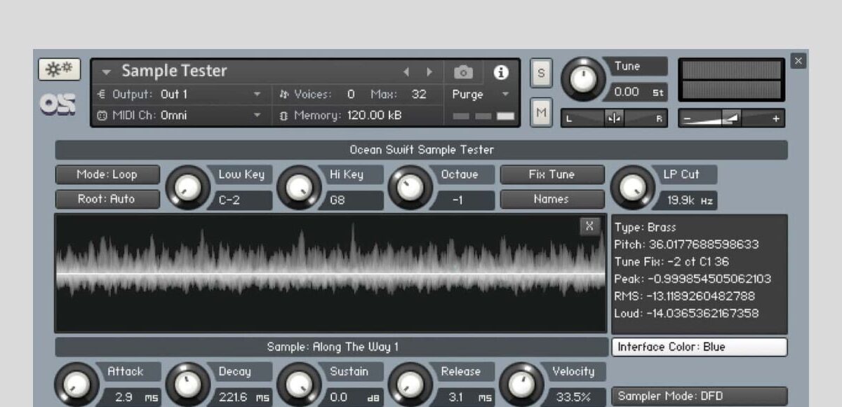 outil - Ocean Swift Sample Tester : un nouvel outil de sampling gratuit pour Kontakt Player