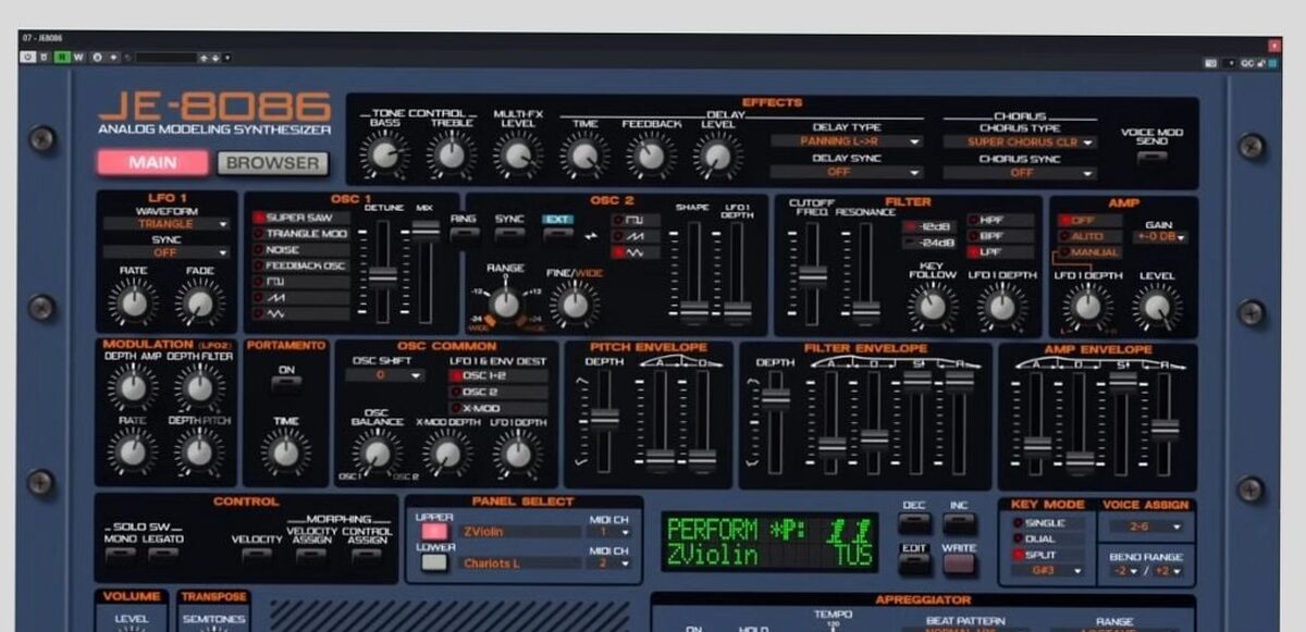 JP-8080 - Les Usual Suspects annoncent Je-8086, une émulation gratuite du Roland JP-8080 (bientôt disponible)