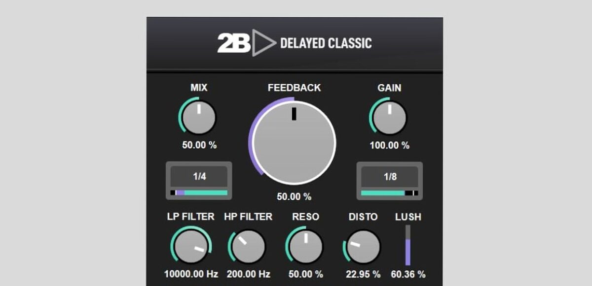 plugin - Le plugin 2b Delayed Classic Creative Stereo Delay est gratuit pour une durée limitée