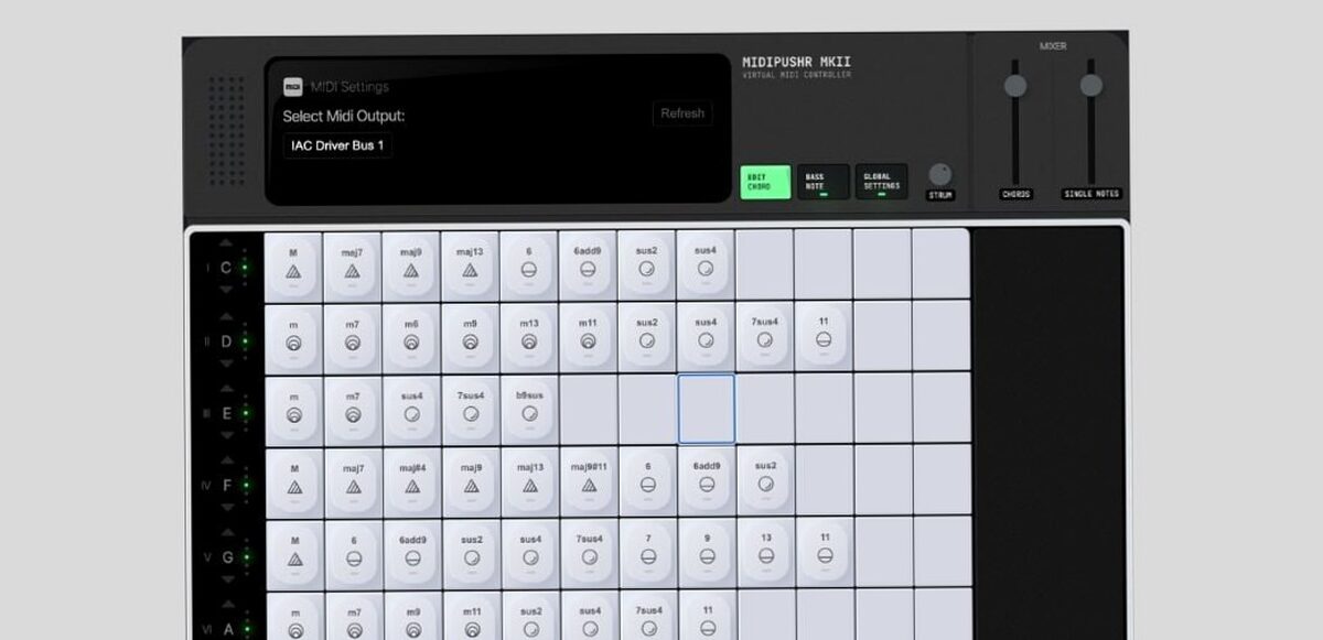 lecteur - Midipushr Mk2 : Un lecteur d'accords MIDI gratuit basé sur le navigateur pour votre DAW