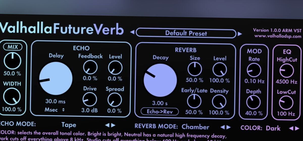Futureverb - Valhalla DSP présente Futureverb