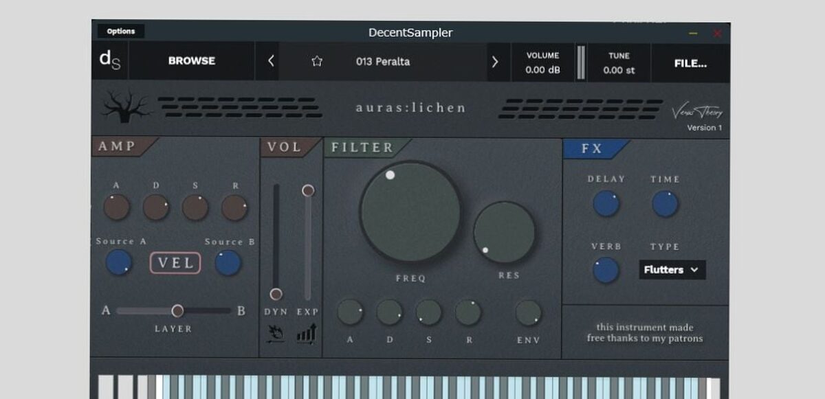 synthétiseur - Venus Theory Lance Auras: l'expérimental synthétiseur Lichen pour Decent Sampler