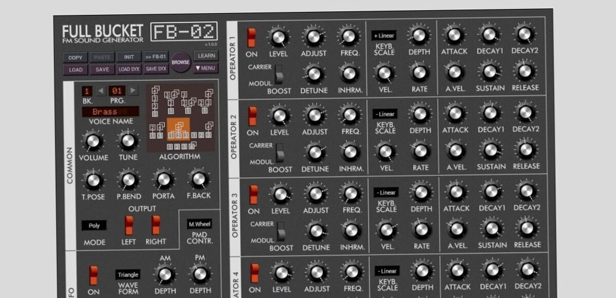 émulation - Full Bucket Music lance Fb-02, une émulation gratuite du module Yamaha Fb-01