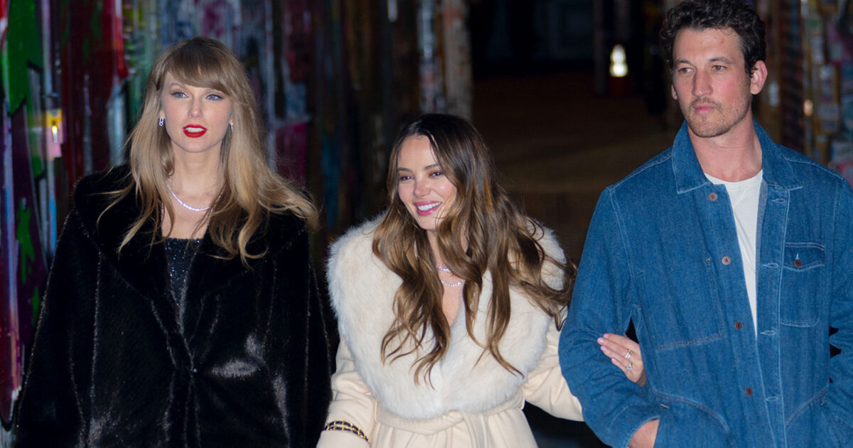 mariage - Miles Teller évoque l'invitation au mariage de Taylor Swift et affirme qu'avec sa femme Keleigh, ils sont "vraiment heureux" pour la superstar.